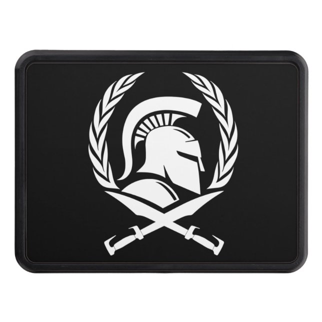 Spartan Helmet Wreath and Sword Hitch Cover (Front)