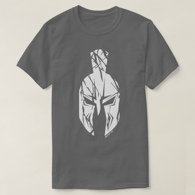 Spartan HelmetBeast OnGym Motivation Fitness Sayin T-Shirt (Design Front)