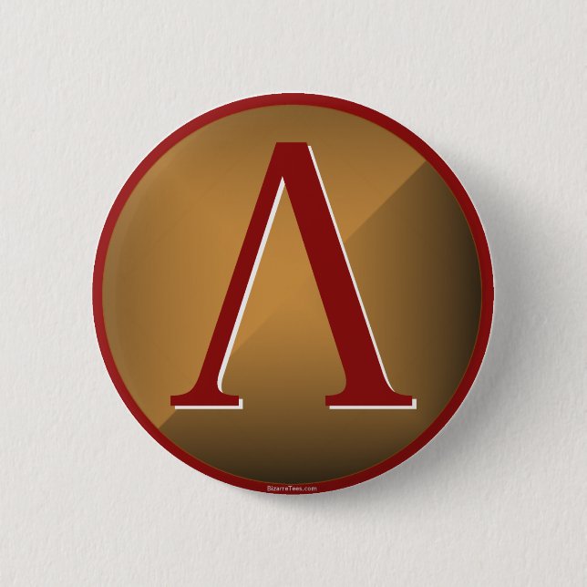 Spartan Lambda Shield Pinback Button (Front)