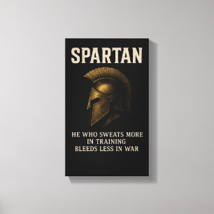 Spartan Motivation Wall Art, Motivational Quote, Canvas Print