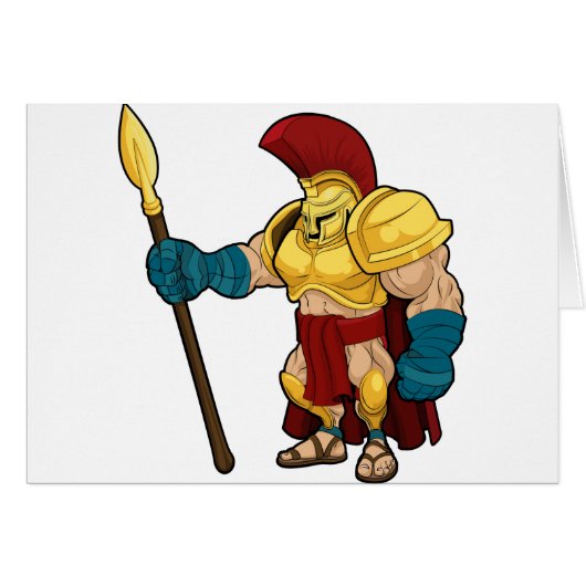 Spartan or Trojan Gladiator Cards (Front Horizontal)