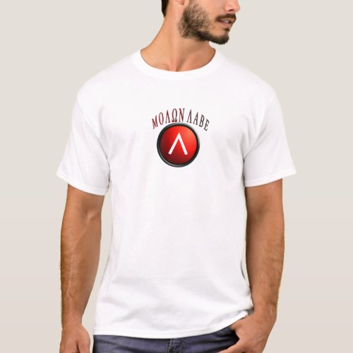 Spartan ShieldAR_15 Molon Labe T_Shirt