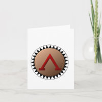 Spartan Shield Note Cards