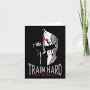 Spartan Sparta Helmet Gym Motivation Gift  Card