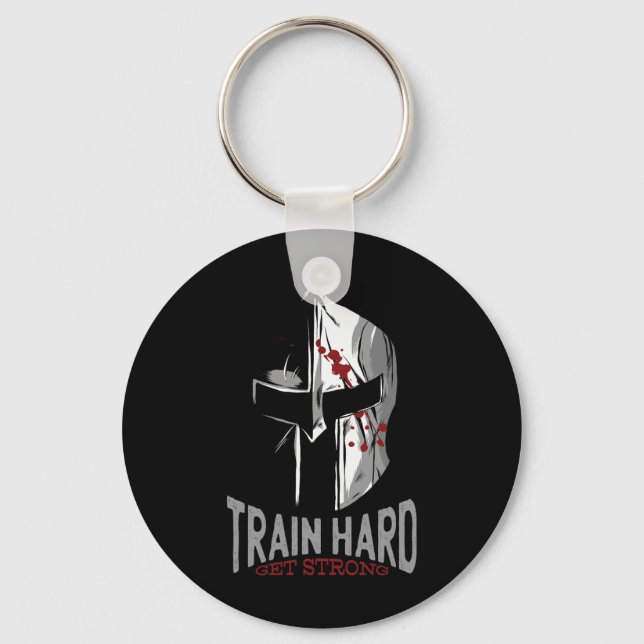 Spartan Sparta Helmet Gym Motivation Gift  Keychain (Front)