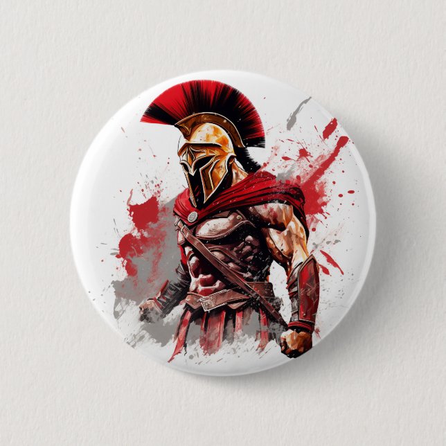 Spartan Spirit: Fearless Warrior Button (Front)