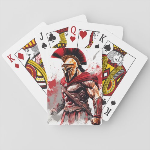 Spartan Spirit Fearless Warrior Playing Cards