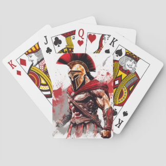 Spartan Spirit: Fearless Warrior Poker Cards