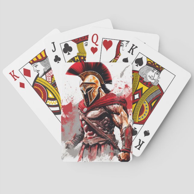 Spartan Spirit: Fearless Warrior Poker Cards (Back)