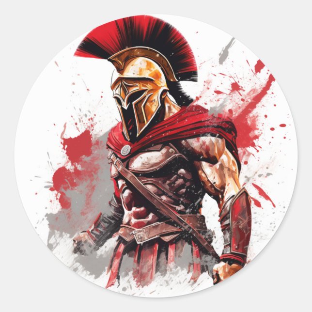 Spartan Spirit: Fearless Warrior Sticker (Front)