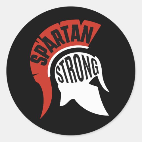 Spartan Strong Classic Round Sticker