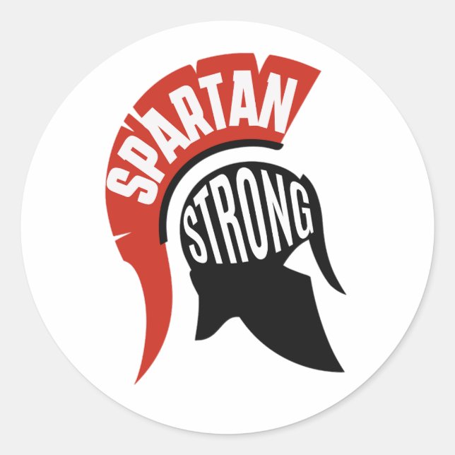 Spartan Strong Classic Round Sticker (Front)