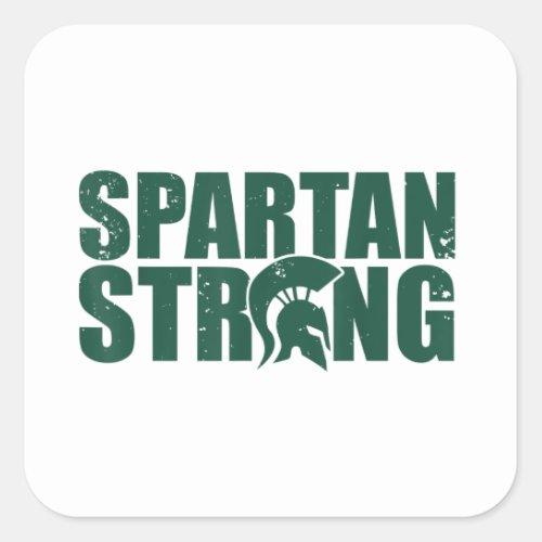 Spartan Strong  exercise workout gym training Square Sticker