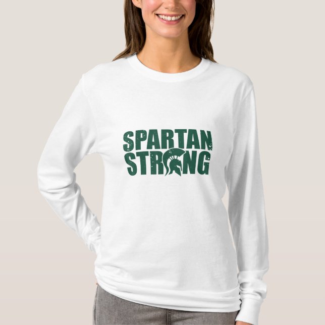Spartan Strong,  exercise workout gym training T-Shirt (Front)