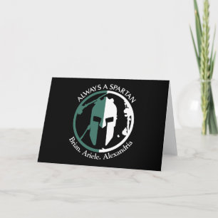 Spartan Strong Go Green Personalize Name Card