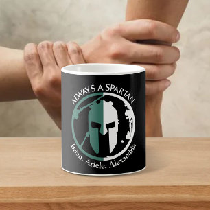 Spartan Strong Go Green Personalize Name Coffee Mug