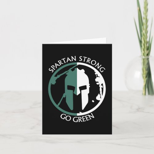 Spartan Strong Go Green spartan warrior Card