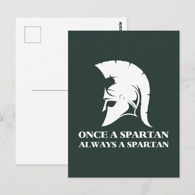 Spartan Strong Once A Spartan Always A Spartan Postcard (Front/Back)