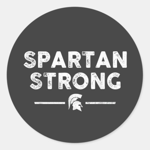 Spartan Strong Spartan Community Honors Victims Classic Round Sticker