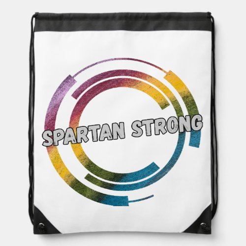 Spartan strong vintage drawstring bag