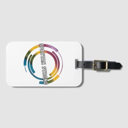 Spartan strong vintage luggage tag