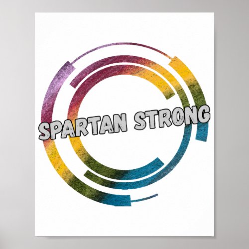 Spartan strong vintage poster