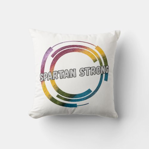 Spartan strong vintage throw pillow