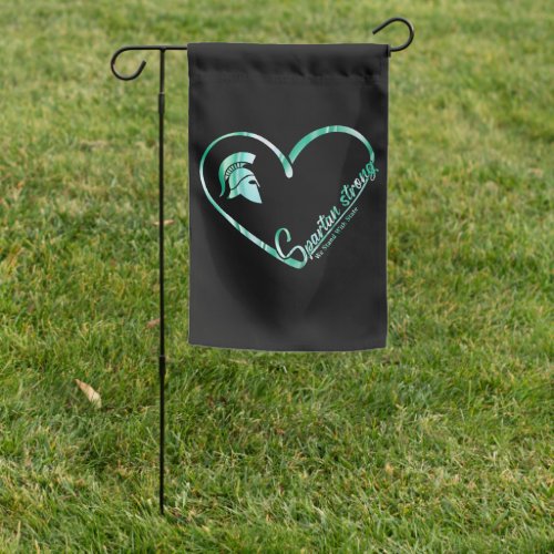 Spartan Strong We Stand With State Spartan Logo Garden Flag