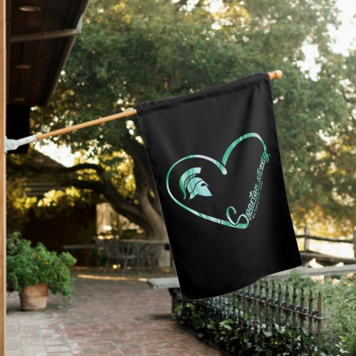 Spartan Strong We Stand With State Spartan Logo House Flag