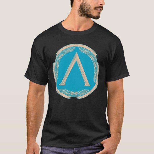 Spartan Symbol Greek Shield T-Shirt (Front)