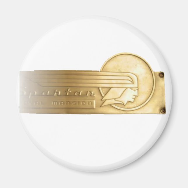 spartan trailer vintage logo magnet (Front)