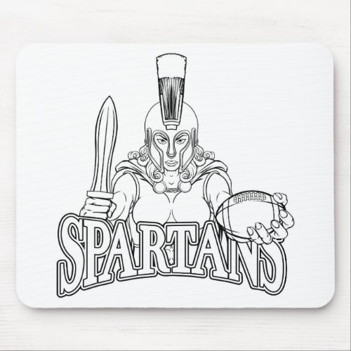 Spartan Trojan Gladiator Football Warrior Woman Mouse Pad