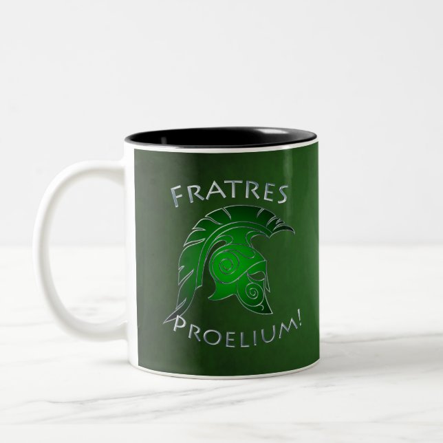 Spartan Trojan Greek Warrior Green Mug (Left)