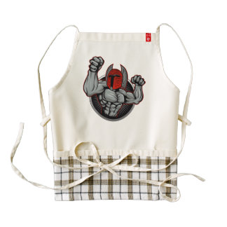 Spartan Trojan Mascot Zazzle HEART Apron
