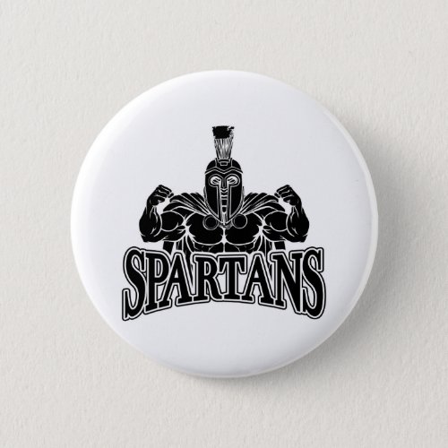 Spartan Trojan Sports Mascot Button