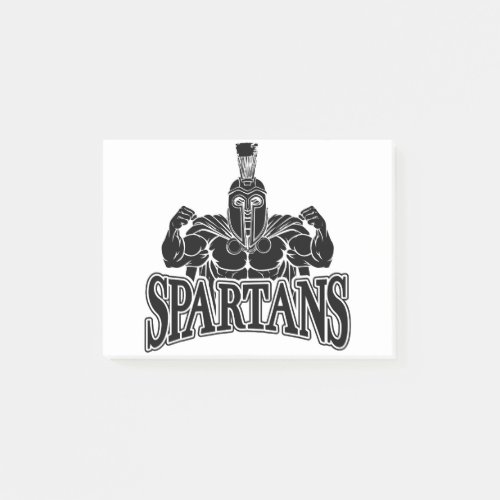Spartan Trojan Sports Mascot Post_it Notes