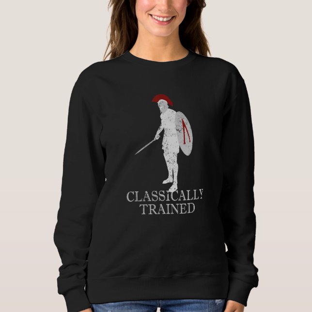 Spartan Warrior Ancient Greek Hoplite History Spar Sweatshirt (Front)