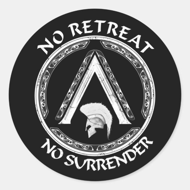 Spartan Warrior and Lambda Symbol Sticker (Front)