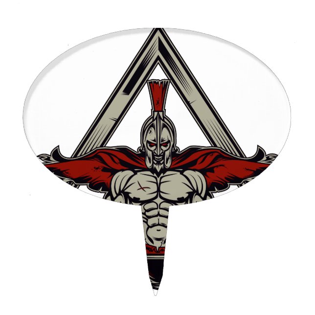 Spartan Warrior Cake Topper (Front)
