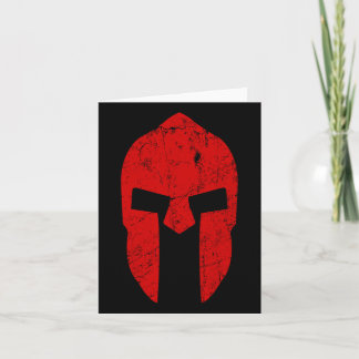 Spartan Warrior Helmet Gym Motivation Sparta Ancie Card
