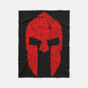 Spartan Warrior Helmet Gym Motivation Sparta Ancie Fleece Blanket