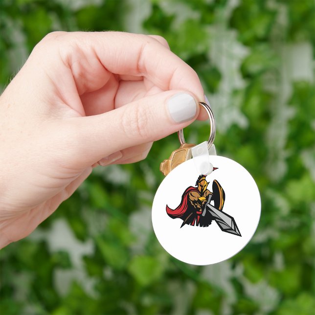 Spartan Warrior Mascot Bold Red and Gold Keychain (Creator Uploaded)