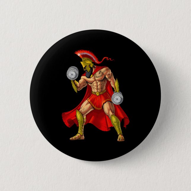 Spartan Warrior Weightlifting Button (Front)