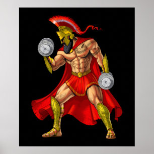 Spartan Warrior Weightlifting Poster