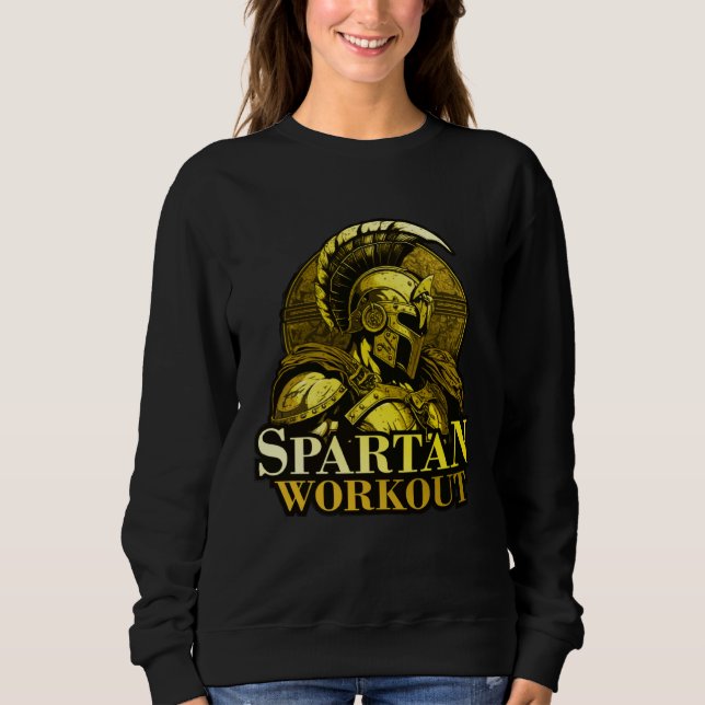 Spartan Workout Greek Gladiator Gym Sparta Mytholo Sweatshirt (Front)