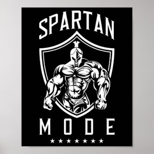 Spartan Workout Mode Fitness Gym Sparta Bodybuildi Poster