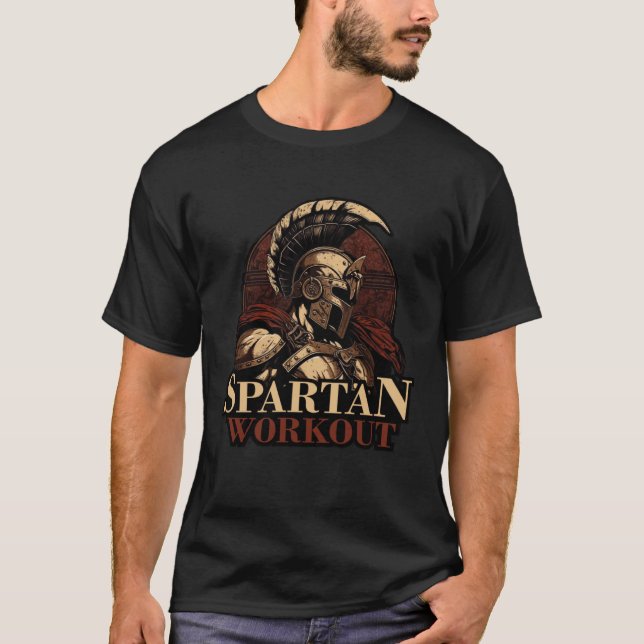 Spartan Workout Sparta Motivation Greek Gladiator  T-Shirt (Front)