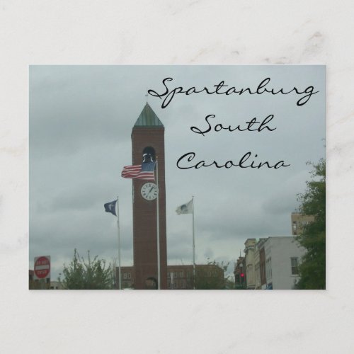 Spartanburg SC Postcard