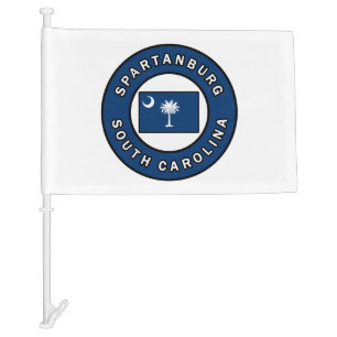 Spartanburg South Carolina Car Flag