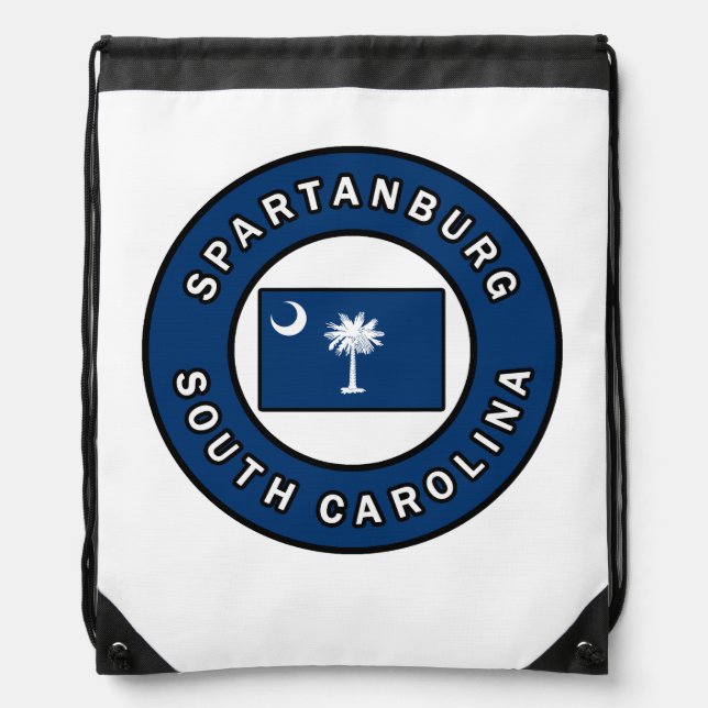 Spartanburg South Carolina Drawstring Bag (Front)